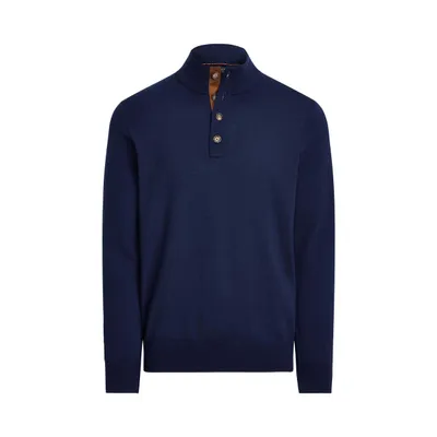 Men's Merino Button Mock Sweater