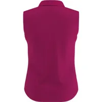 Women's Solid Knit Sleeveless Polo