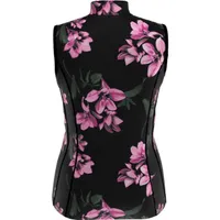 Women's Floral Print Sleeveless Polo