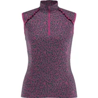 Women's Mini Floral Print Sleeveless Polo