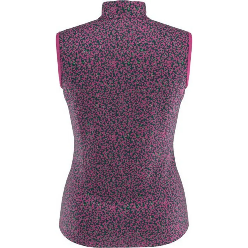 Women's Mini Floral Print Sleeveless Polo