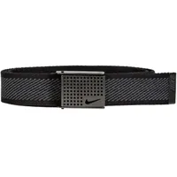 Men's Diagonal Web Belt with Cutout Buckle