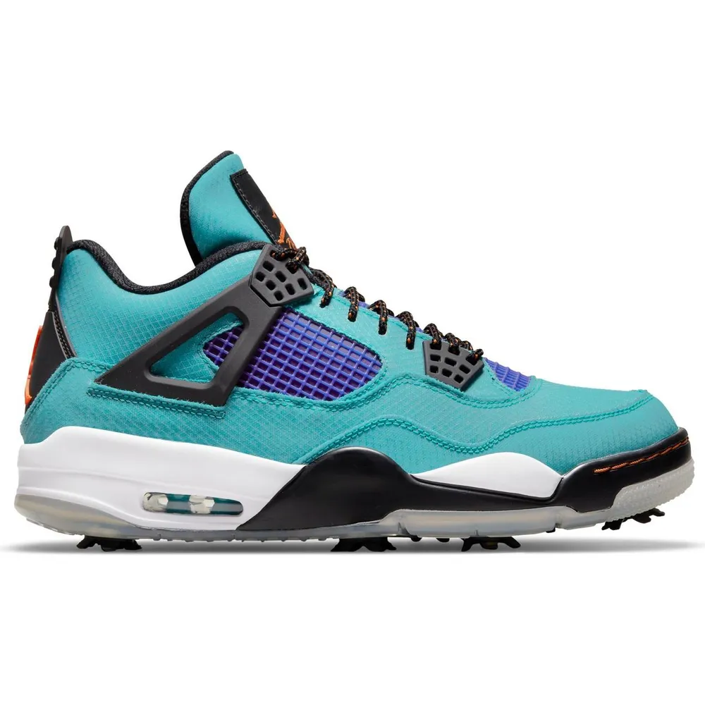 Nike Air Jordan 4 G NRG Spiked Golf Shoe -Teal/Purple