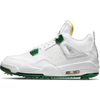 Nike Air Jordan 4 G NRG Spiked Golf Shoe -White/Yellow/Green