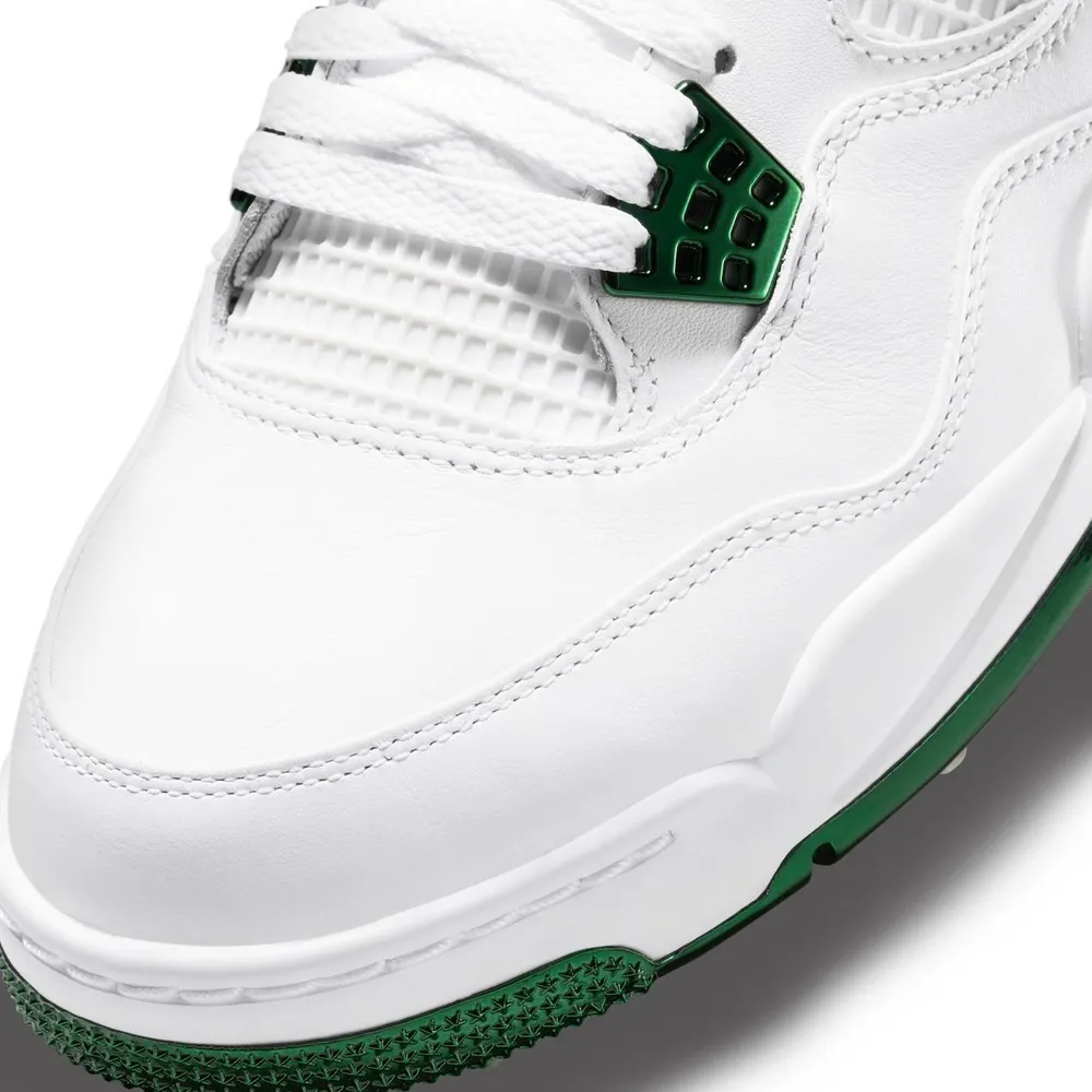 Nike Air Jordan 4 G NRG Spiked Golf Shoe -White/Yellow/Green