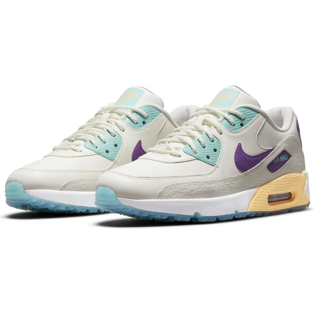 Nike Air Max 90 G NRG U21 Spikeless Golf Shoe -Beige/Purple/Blue