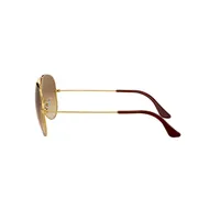 Aviator Large Metal Gradient Sunglasses