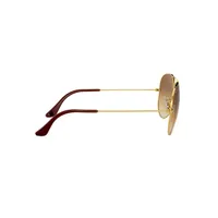 Aviator Large Metal Gradient Sunglasses