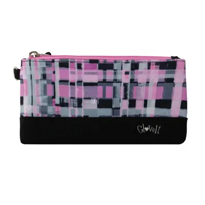 Pixel Plaid Wristlet