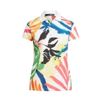 Women's Palm Print Short Sleeve Polo