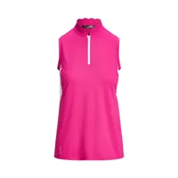 Women's Mesh 1/4 Zip Sleeveless Polo