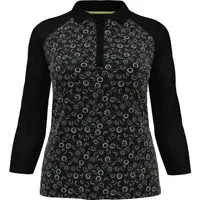 Women's Abstract Print 3/4 Sleeve Polo