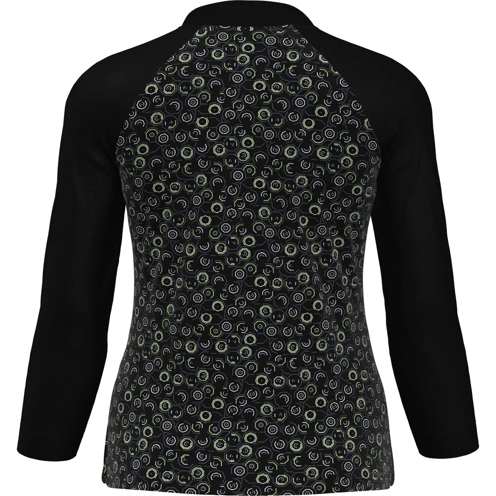 Women's Abstract Print 3/4 Sleeve Polo