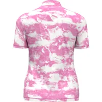 Women's Tie Dye Print Short Sleeve Polo