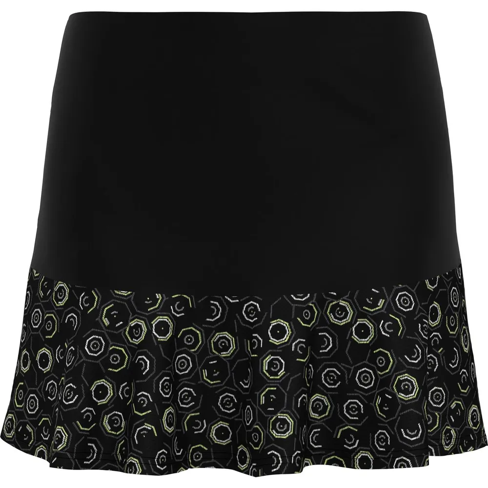 Women's Printed Mesh Ruffle Skort