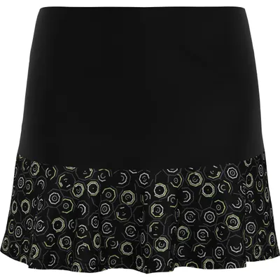 Women's Printed Mesh Ruffle Skort