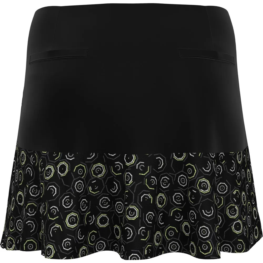 Women's Printed Mesh Ruffle Skort