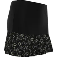 Women's Printed Mesh Ruffle Skort