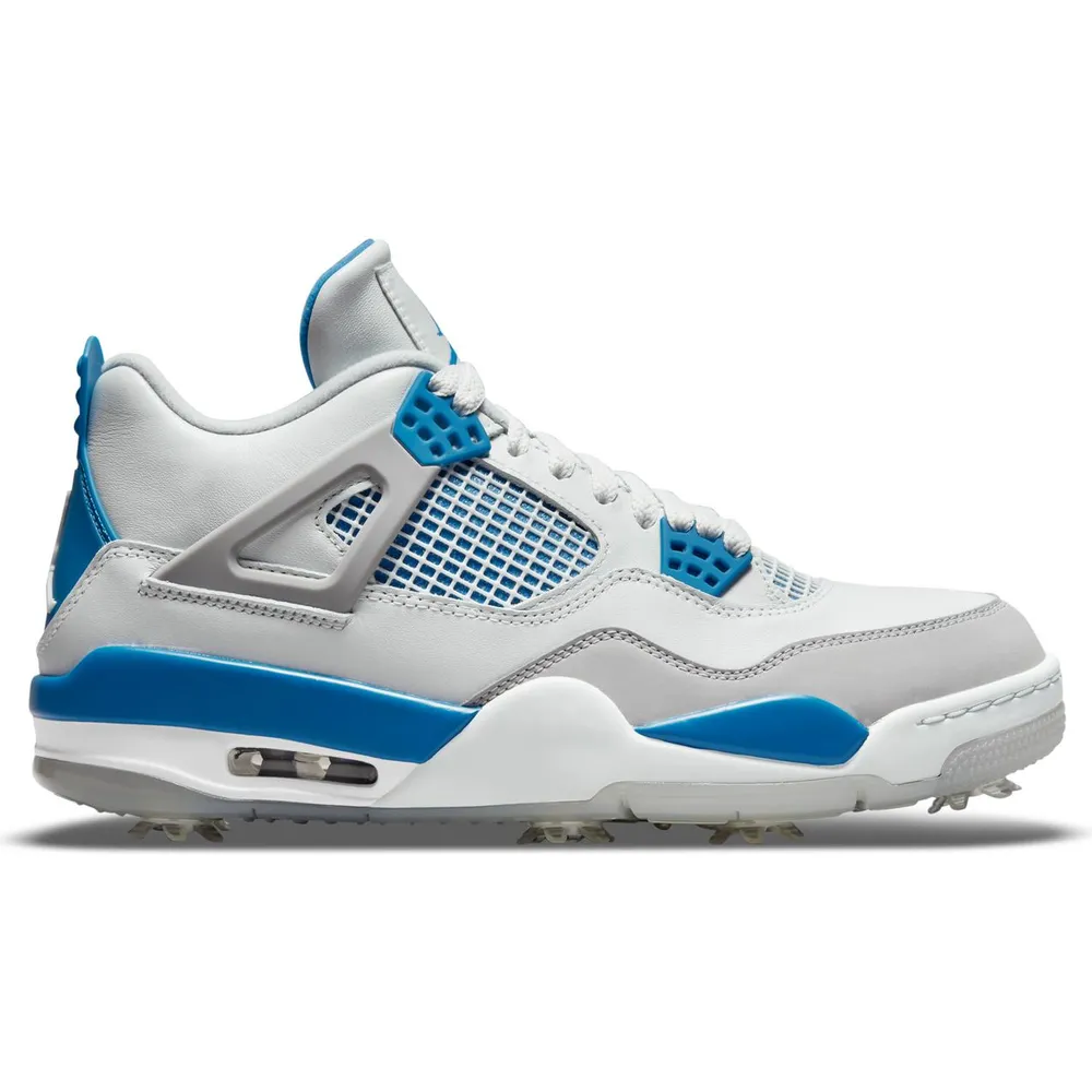 Nike Air Jordan 4 G Retro Spiked Golf Shoe-White/Blue