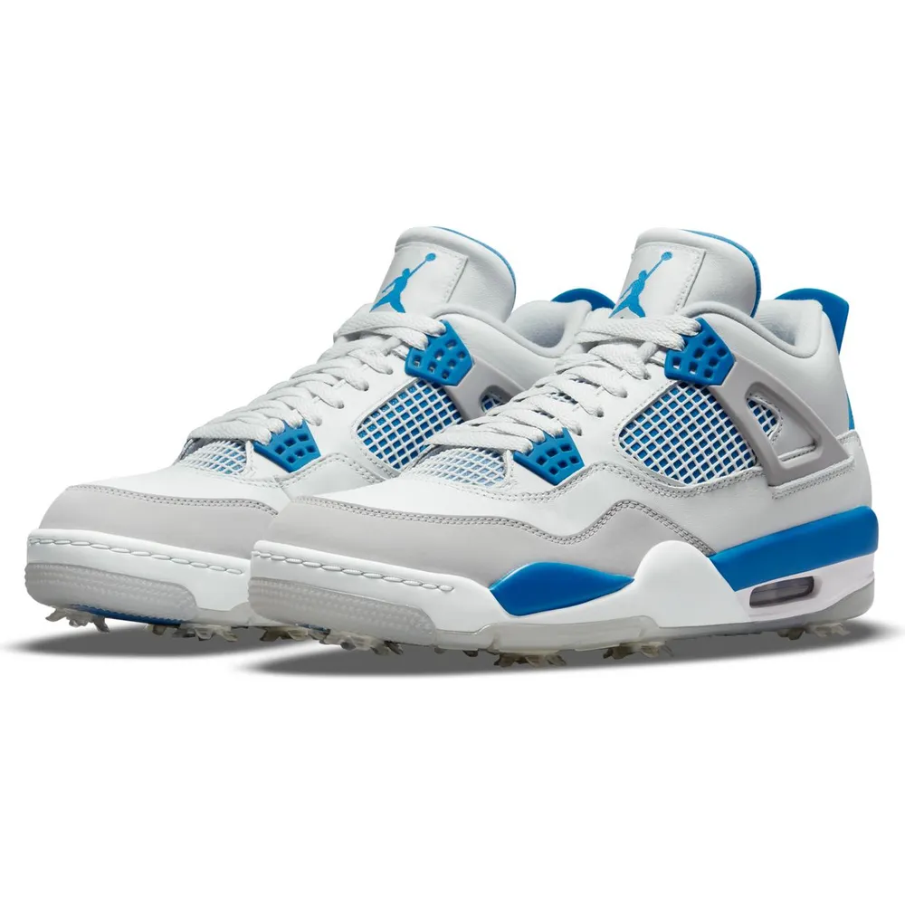 Nike Air Jordan 4 G Retro Spiked Golf Shoe-White/Blue