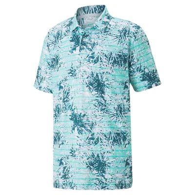 Men's Cloudspun Tropic Leaves Short Sleeve Polo