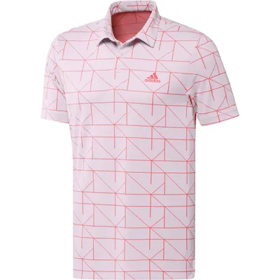 Men's Lines Jacquard Short Sleeve Polo