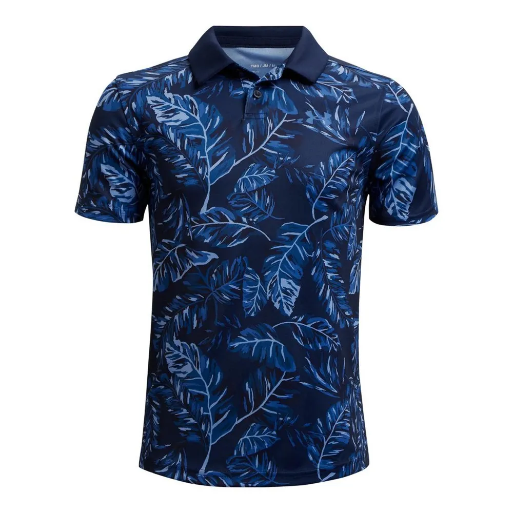 Boys' Performance Printed Short Sleeve Polo