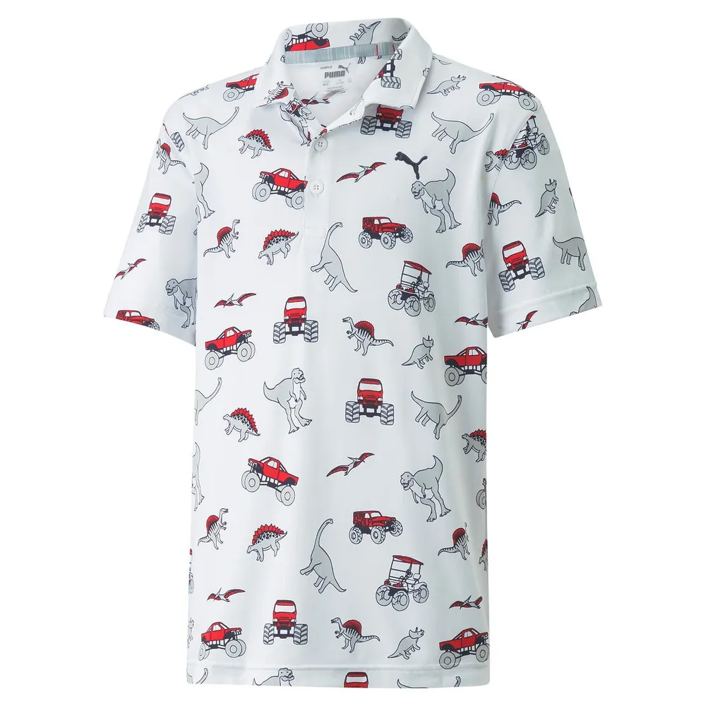 Boys' Cloudspun Dino-Mite Short Sleeve Polo