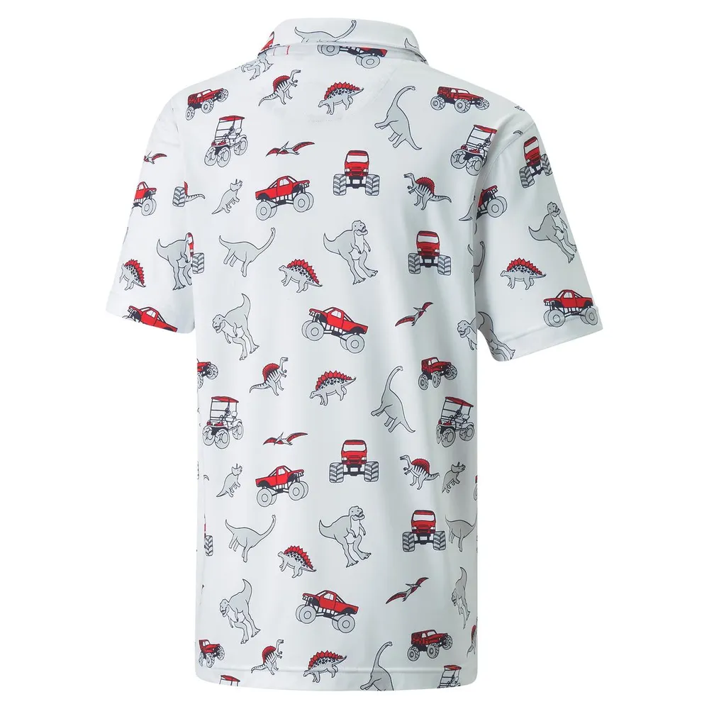 Boys' Cloudspun Dino-Mite Short Sleeve Polo