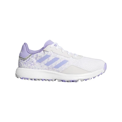 Junior S2G Spikeless Golf Shoe - White/Purple