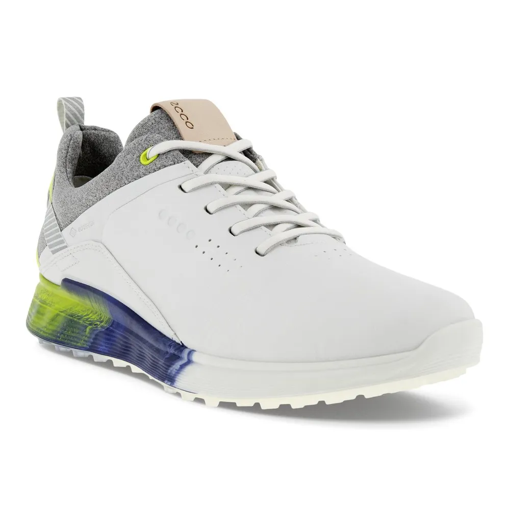 Men's S-Three Hybrid Spikeless Golf Shoe - White/Grey/Lime