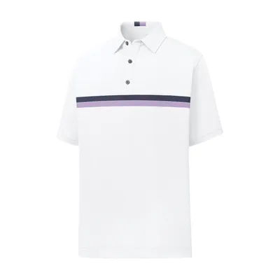 Men's Double Chest Band Pique Short Sleeve Polo