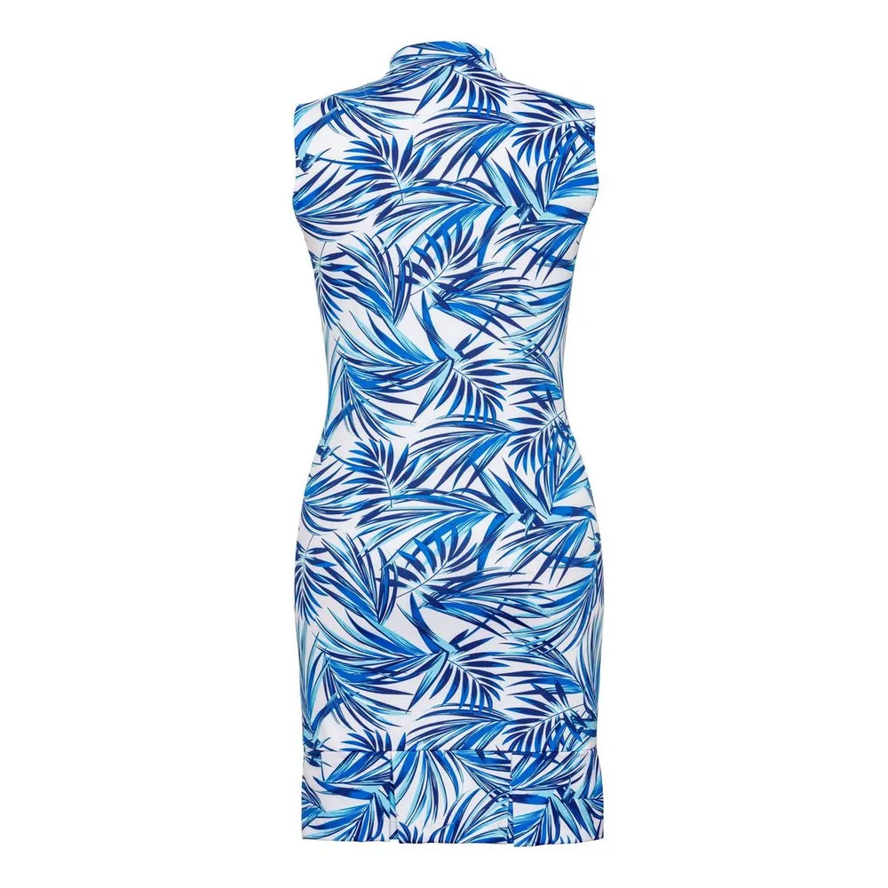 Women's Coconut Palms Printed Sleeveless Dress