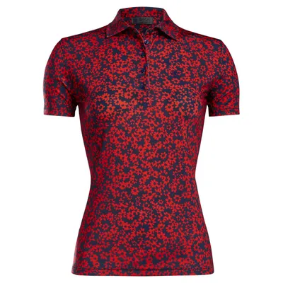 Women's Floral Print Short Sleeve Polo