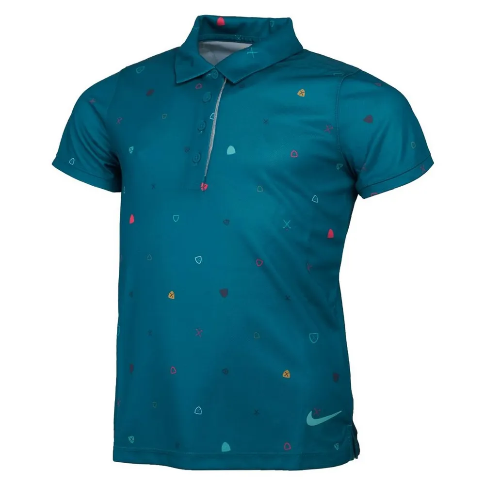 Girls' Dri-FIT Victory Print Short Sleeve Polo