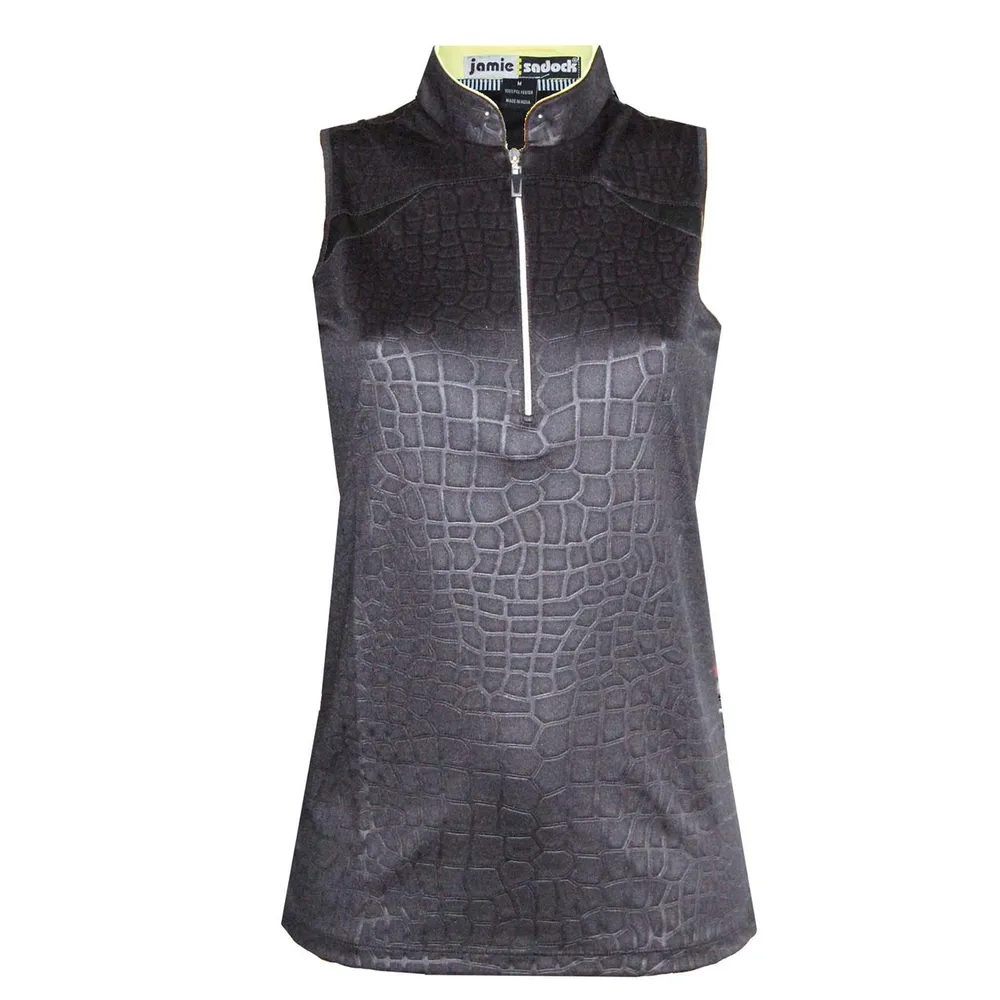 Women's Printed Sleeveless Polo