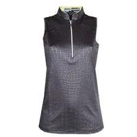 Women's Printed Sleeveless Polo