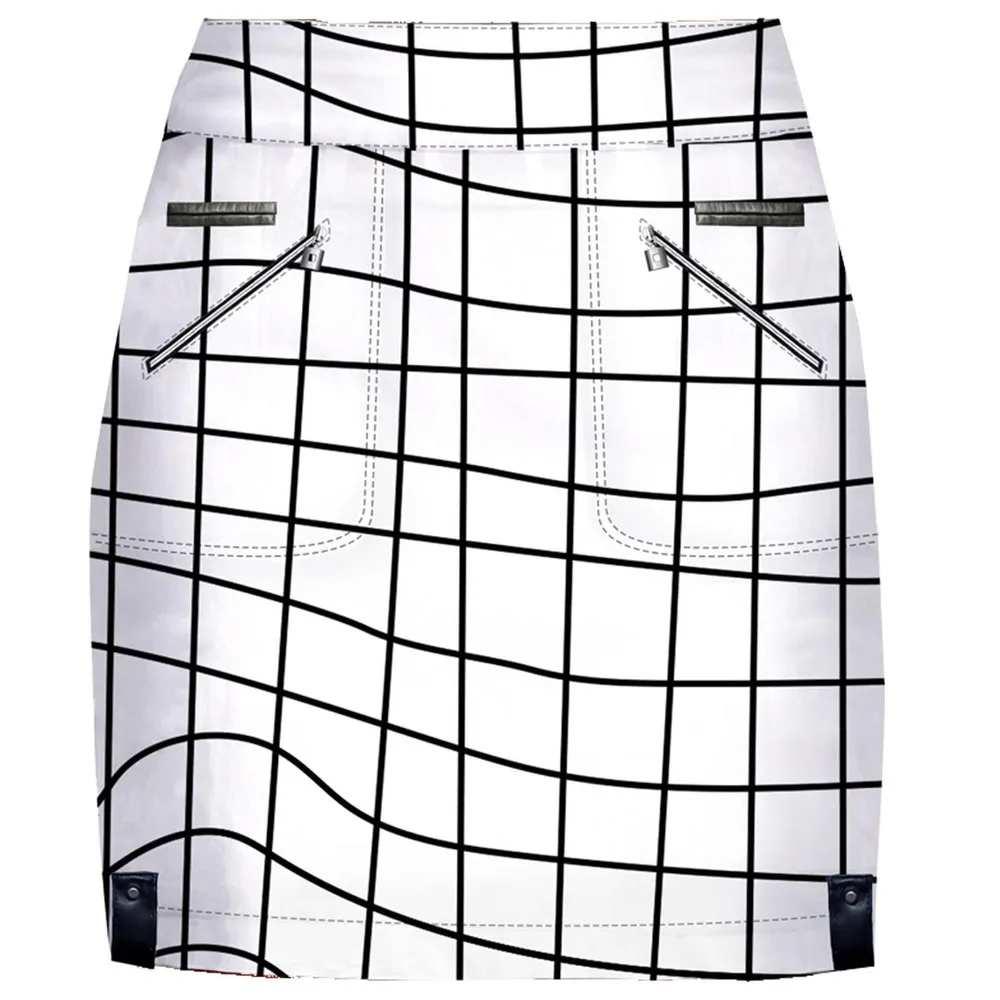 Women's Grid Print 17.5 Inch Skort