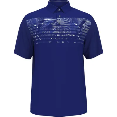 Men's Engineered Tropical Print Short Sleeve Polo