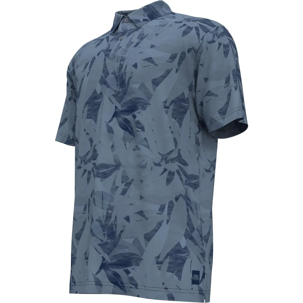 Men's Backyard Botanical Print Short Sleeve Polo