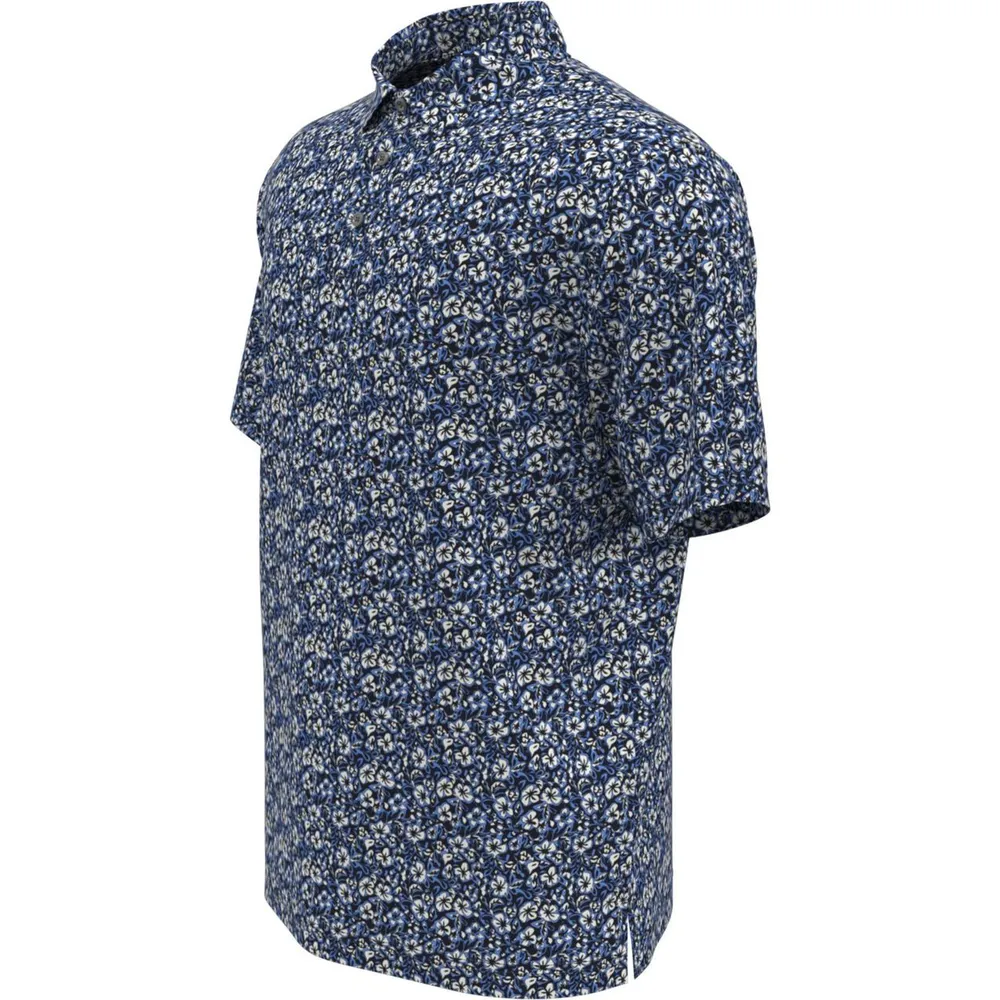 Men's Vacation Floral Print Short Sleeve Polo