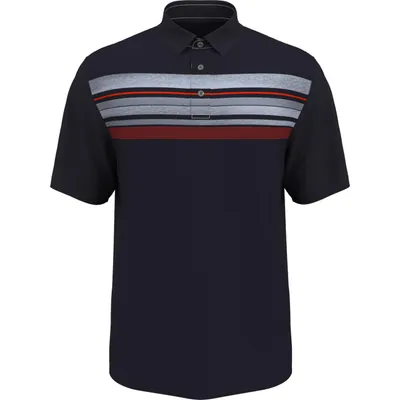 Men's Blocked Stripe Short Sleeve Polo