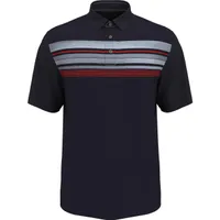 Men's Blocked Stripe Short Sleeve Polo