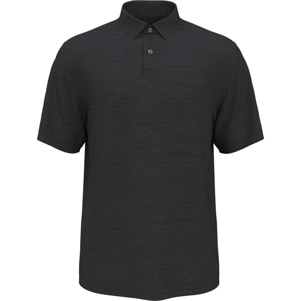 Men's Space Dye Texture Short Sleeve Polo