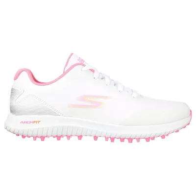 Women's Go Golf Max 2 Spikeless Golf Shoe - White/Pink