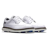 Men's Traditions Wing Tip Spiked Golf Shoe - White