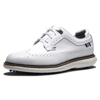 Men's Traditions Wing Tip Spiked Golf Shoe - White