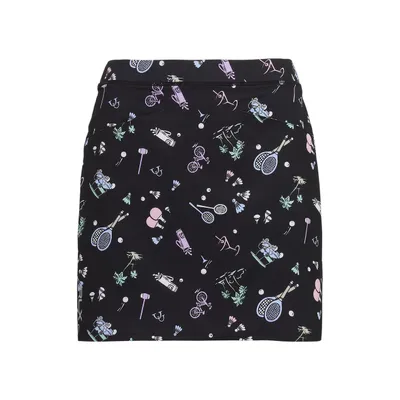 Women's Pleated Aim 17 Inch Printed Skort