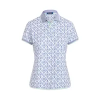 Women's Printed Tile Short Sleeve Polo