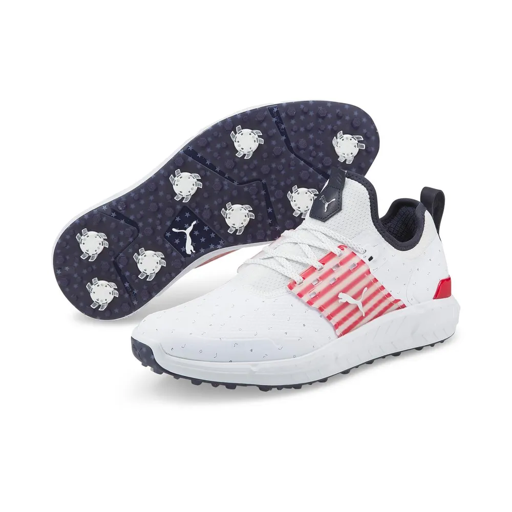 Limited Edition - Men's Ignite ARTICULATE Love Golf/H8 Spiked Golf Shoe- White/Red